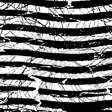 Grunge wavy messy background. Distressed wave grainy overlay texture. Dirty powder diagonal curve line template. Aged splatter crumb wall backdrop. Weathered drips aging design element. EPS10 vector.のイラスト素材