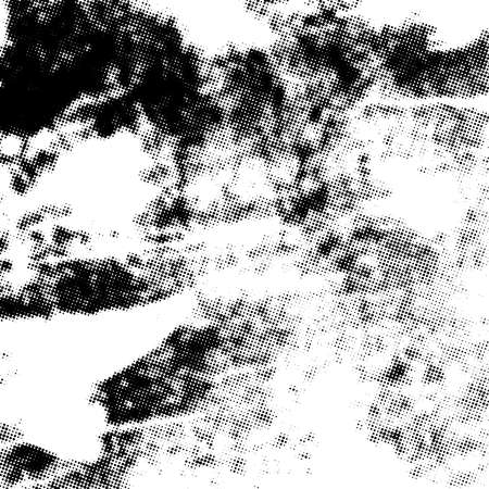 Distress grunge halftone overlay texture. Dirty noise aging design template. Pop art artistic element. EPS10 vector.のイラスト素材