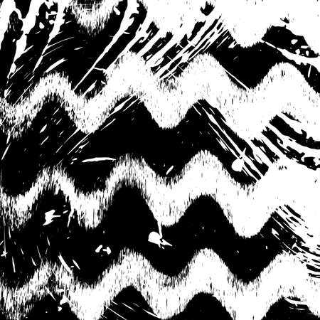Grunge wavy messy background. Distressed wave grainy overlay texture. Dirty powder diagonal curve line template. Aged splatter crumb wall backdrop. Weathered drips aging design element. EPS10 vector.のイラスト素材