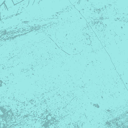 Grunge blue rough dirty background. Overlay aged grainy messy template. Brushed paint cover. Empty aging design element. Distress urban used texture. Renovate wall frame grimy backdrop. EPS10 vectorのイラスト素材