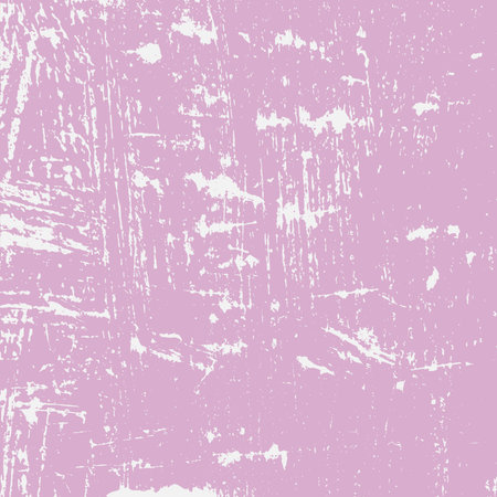 Lilac Grunge dust messy background. Distressed spray grainy overlay texture. Dirty powder rough empty cover template. Aged splatter crumb wall backdrop. Weathered aging design element. EPS10 vector.のイラスト素材
