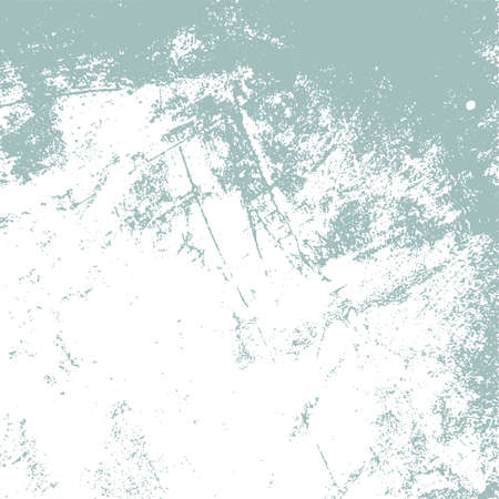Distressed spray green grainy back texture. Grunge dust messy background. Dirty powder rough empty cover template. Aged splatter crumb wall backdrop. Weathered aging design element. EPS10 vectorのイラスト素材