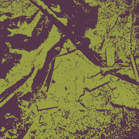 Dirty rustic rough empty cover template. Distressed spray green grainy back texture. Grunge dust messy background. Aged splatter crumb wall backdrop. Weathered aging design element. EPS10 vectorのイラスト素材