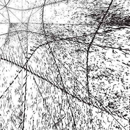 Distress overlay checkered texture. Grunge empty background. Creative black cover element. EPS10 vector.のイラスト素材