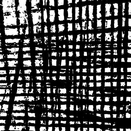 Distress Striped grid mesh Overlay Paint Messy Cell Dirty Texture for your design. EPS10 vector.のイラスト素材