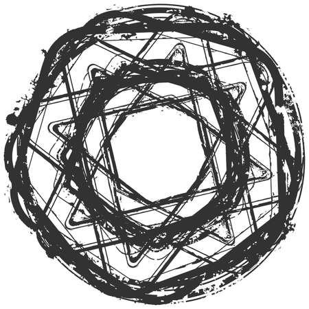 Grunge stamp draft mockup of grunge overlay stamp basis texture for your design.のイラスト素材