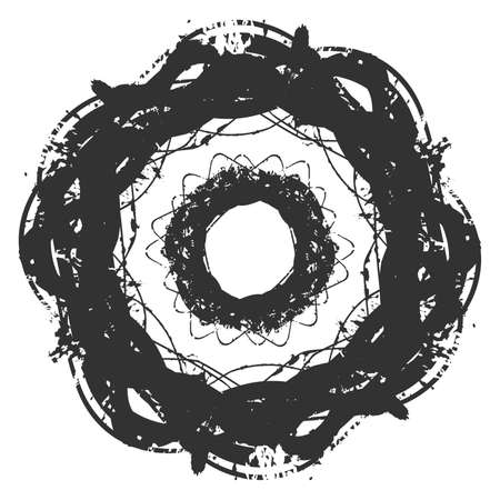 Grunge stamp draft mockup of grunge overlay stamp basis texture for your design.のイラスト素材