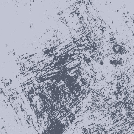 Grunge blue rough dirty background. Overlay aged grainy messy template. Brushed paint cover. Empty aging design element. Distress urban used texture. Renovate wall frame grimy backdrop. EPS10 vectorのイラスト素材