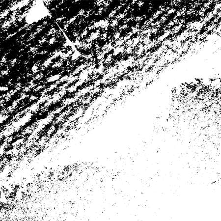 Ink stroke brushed square shape backdrop. Distressed grainy overlay texture. Grunge dark corner messy background. Dirty paper empty cover template. Insane aging border design element. EPS10 vector.のイラスト素材