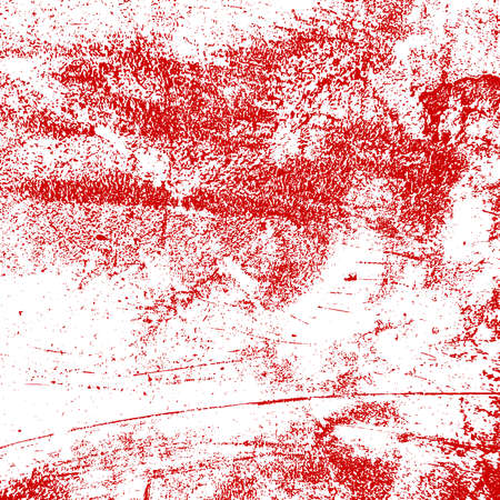 Red aged grainy messy template. Distress urban used texture. Grunge rough dirty background. Brushed black paint cover. Renovate wall scratched backdrop. Empty aging design element. EPS10 vector.のイラスト素材