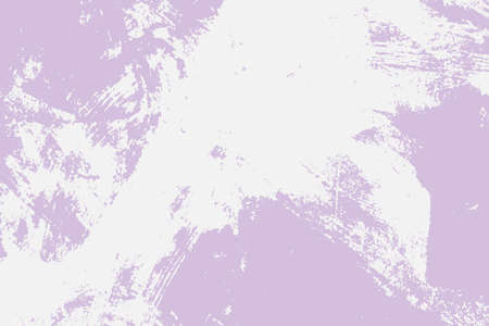 Lilac Grunge dust messy background. Distressed spray grainy overlay texture. Dirty powder rough empty cover template. Aged splatter crumb wall backdrop. Weathered aging design element. EPS10 vectorのイラスト素材