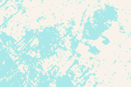 Grunge blue rough dirty background. Overlay aged grainy messy template. Brushed paint cover. Empty aging design element. Distress urban used texture. Renovate wall frame grimy backdrop.のイラスト素材