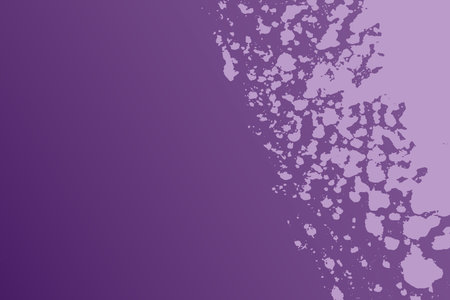Distressed spray grainy violet texture. Grunge dust messy background. Dirty powder rough empty cover...
