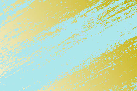 Gold patina effect grunge paint texture. Golden trendy chic background. Vintage abstract elegance stylish distress design element. Creative bright color brush stroke grainy backdrop. EPS10 vector.のイラスト素材