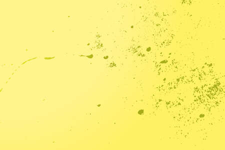Brushed yellow paint cover. Distress urban used texture. Grunge rough dirty background. Overlay aged grainy messy template. Renovate wall scratched backdrop. Empty aging design element. EPS10 vectorのイラスト素材