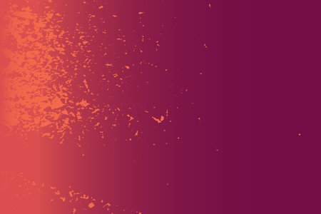 Distressed spray grainy violet texture. Grunge dust messy background. Dirty powder rough empty cover...