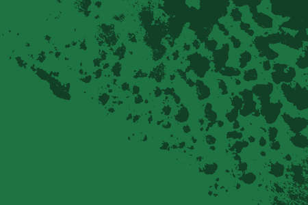 Damaged painted color painted wall. Distress green background. Grunge dirty texture. Creative peeled design template. EPS10 vector.のイラスト素材