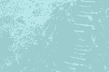 Distress blue urban used texture. Brushed paint cover. Empty aging design element. Grunge rough dirty background. Overlay aged grainy messy template. Renovate wall frame grimy backdrop. EPS10 vectorのイラスト素材