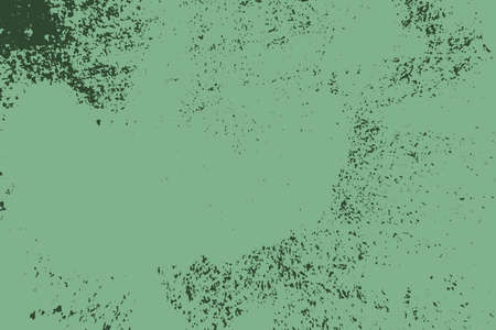 Damaged painted color painted wall. Distress green background. Grunge dirty texture. Creative peeled design template. EPS10 vector.のイラスト素材