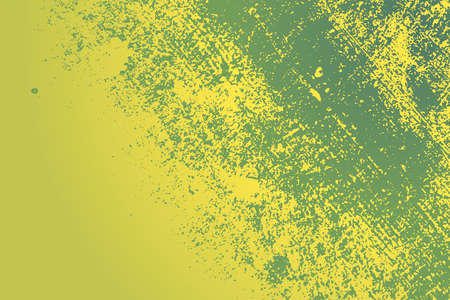 Damaged painted color painted wall. Distress green background. Grunge dirty texture. Creative peeled design template. EPS10 vector.のイラスト素材