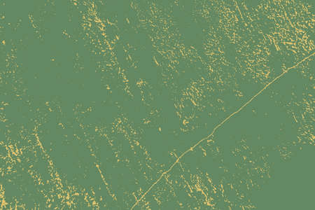 Damaged painted color painted wall. Distress green background. Grunge dirty texture. Creative peeled design template. EPS10 vector.のイラスト素材