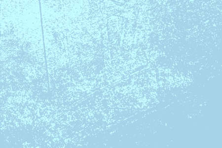 Distress blue urban used texture. Brushed paint cover. Empty aging design element. Grunge rough dirty background. Overlay aged grainy messy template. Renovate wall frame grimy backdrop. EPS10 vectorのイラスト素材