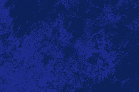 Distress blue urban used texture. Brushed paint cover. Empty aging design element. Grunge rough dirty background. Overlay aged grainy messy template. Renovate wall frame grimy backdrop. EPS10 vectorのイラスト素材