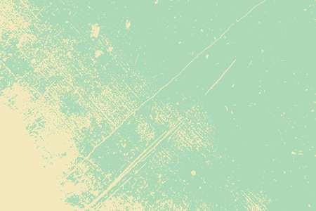 Distress Green Messy Grunge Texture. Empty Design Element. Rustic color weathered background. Aged peeled paind artistic template. EPS10 vector.のイラスト素材