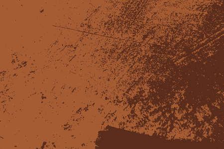 Red aged grainy messy template. Distress urban used texture. Grunge rough dirty background. Brushed color paint cover. Renovate wall scratched backdrop. Empty aging design element. EPS10 vector.のイラスト素材