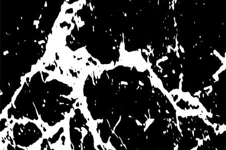 Distress urban used texture. Grunge rough dirty background. Brushed black paint cover. Overlay aged grainy messy template. Renovate wall scratched backdrop. Empty aging design element. EPS10 vector.のイラスト素材