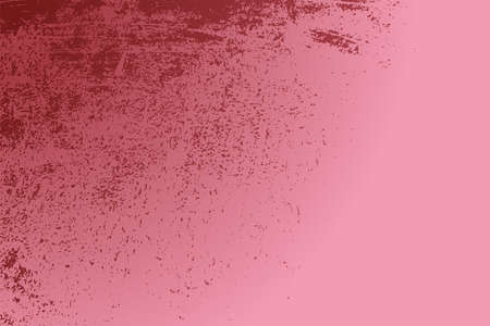 Red aged grainy messy template. Distress urban used texture. Grunge rough dirty background. Brushed color paint cover. Renovate wall scratched backdrop. Empty aging design element.のイラスト素材
