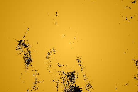 Empty grunge yellow color background. Distressed Orange Color Patina Texture with peeled paint and scratches.のイラスト素材
