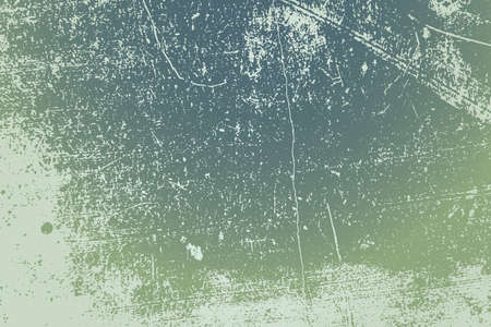 Aging blue textured template. Vintage grunge gradient background on light backdrop. Abstract old grungy colorful element. Material design. Aged color shabby weathered background. Messy paint sample.のイラスト素材