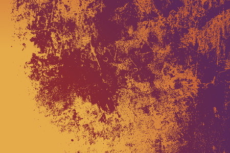 Empty grunge yellow color background. Distressed Orange Color Texture with peeled paint and...