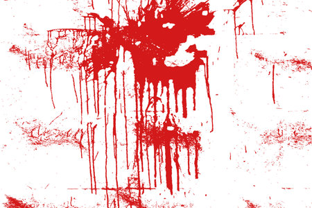 Distress Overlay Drip Dirty Paint Red Color Texture For Your Design.のイラスト素材
