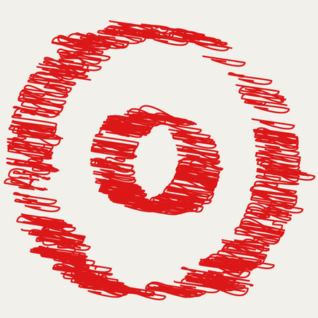 Distressed Circle Stamp Vector Red Color Overlay Textures. Thin And Bold Grunge distress Template background For your design.のイラスト素材