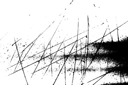 Distress Scratched Overlay Texture. Grunge damaged dirty background. Empty design template.のイラスト素材