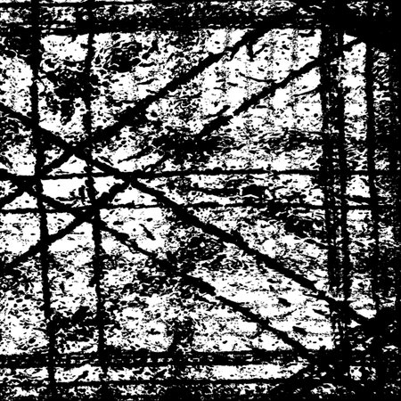 Distress stripe abstract overlay texture. Grunge line thread background. Empty urban aging template.  vector.のイラスト素材