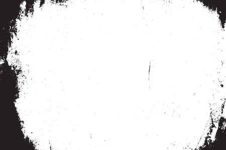 Distressed abstract border Overlay texture with dark corners. Grunge creative frame cover background. Empty urban design template for aging your images. Messy, dirty edges backdrop.  vector.のイラスト素材