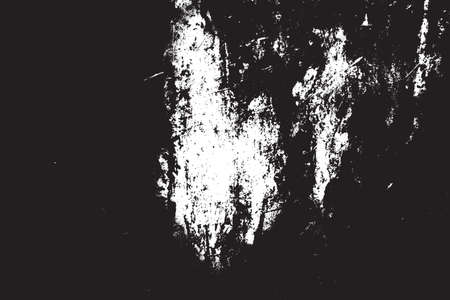 Distressed black overlay texture. Grunge dark messy background. Dirty empty cover template. Ink brushed renovate wall backdrop. Insane aging design element.  vector.のイラスト素材