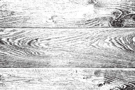 Distressed grainy wood overlay texture. Grunge wooden planks messy background. Dirty rustic empty cover template. Rural fence wall backdrop. Weathered aging design element.  vector.のイラスト素材