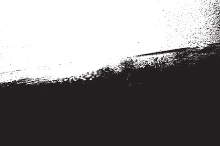 Distressed urban black overlay texture. Grunge dark grainy messy background. Dirty empty used cover template. Ink brushed renovate wall backdrop. Insane aging design element.のイラスト素材