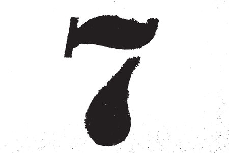 Grunge stencil digit overlay texture. Distress design template. Urban dirty elements. EPS10 vector.