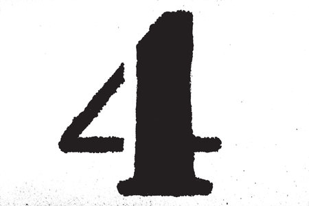 Grunge stencil digit overlay texture. Distress design template. Urban dirty elements. EPS10 vector.