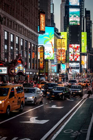 Times Square in the streets of Manhattan, New York, USAのeditorial素材