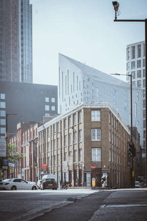 Buildings in London with a camera on top, big brother is watching youのeditorial素材