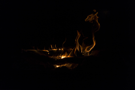 fire in the fireplace. Contemplation.の写真素材