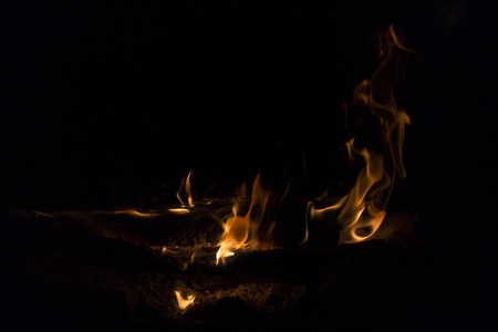 fire in the fireplace. Contemplation.の写真素材