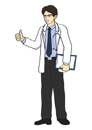 healthy doctor thumb upのイラスト素材