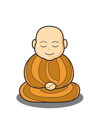 monk in meditationのイラスト素材